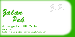 zalan pek business card